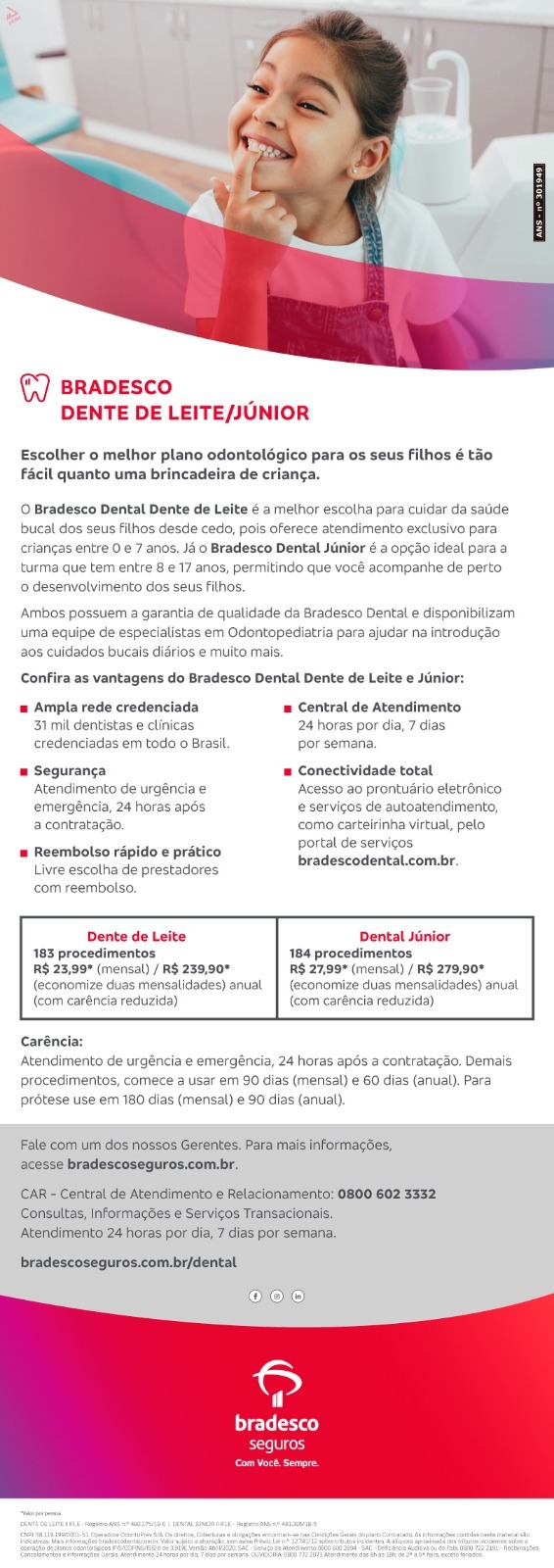 Bradesco Dental – Dente de Leite/Júnior