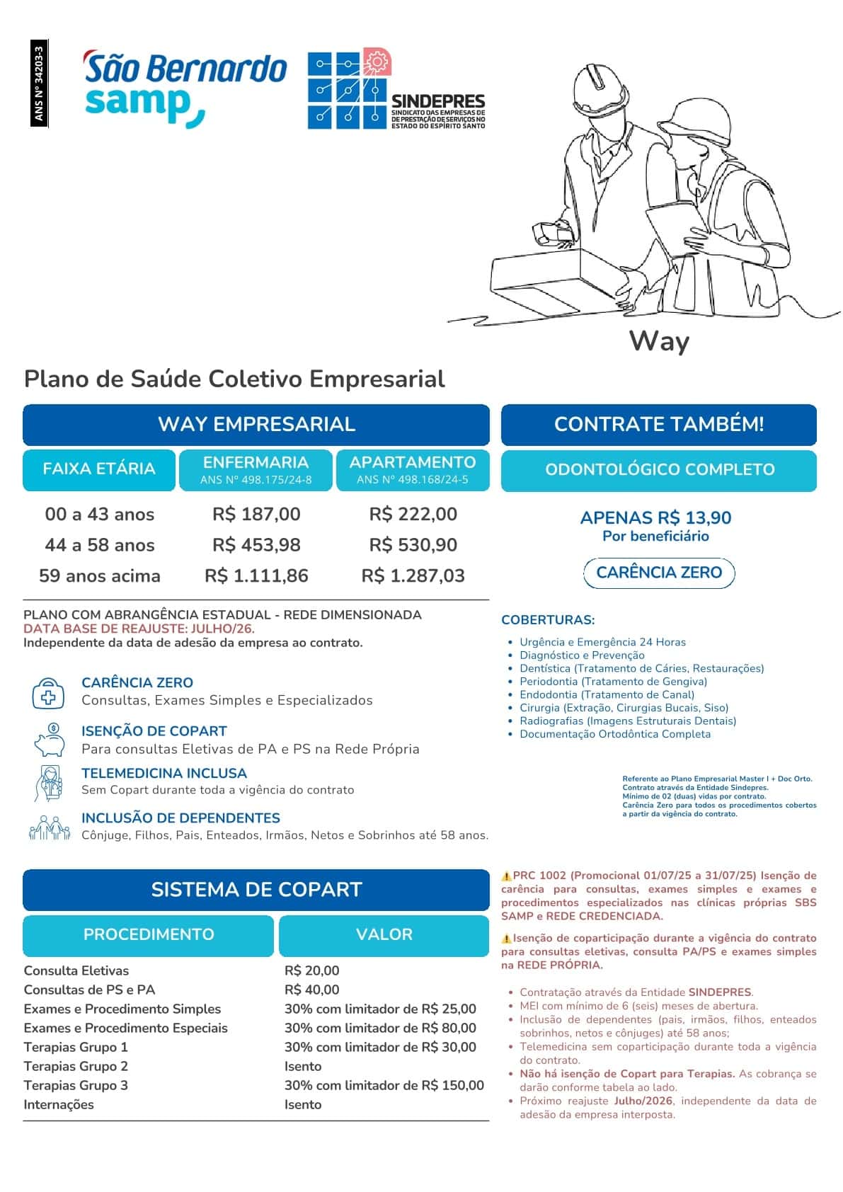 Tabela São Bernardo Samp WAY – Empresarial SINDEPRES