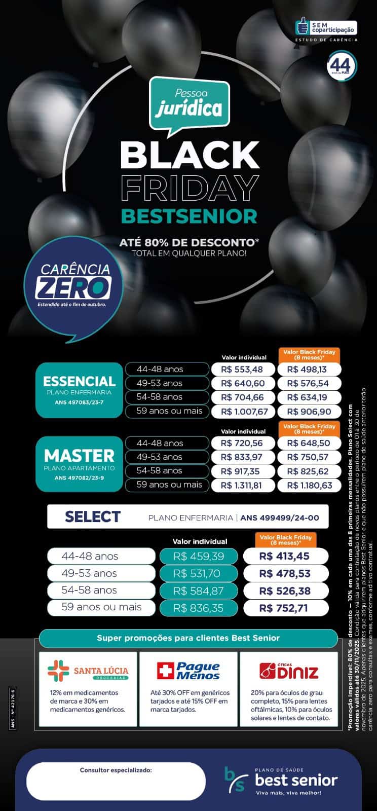 Tabela Best Senior – Empresarial